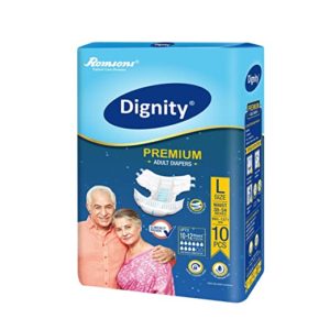 Dignity Premium Adult Diapers – 10 Pcs/Pack